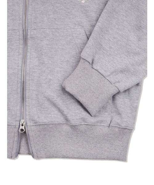 FABULOUS ARCHIVE（ファビュラスアーカイブ）の「PEGASUS CROP HOODIE ZIP-UP MELANGRAY(FCG1ZP694M)（パーカー・レディース・ライトグレー・MEDIUM）」の4枚目の写真