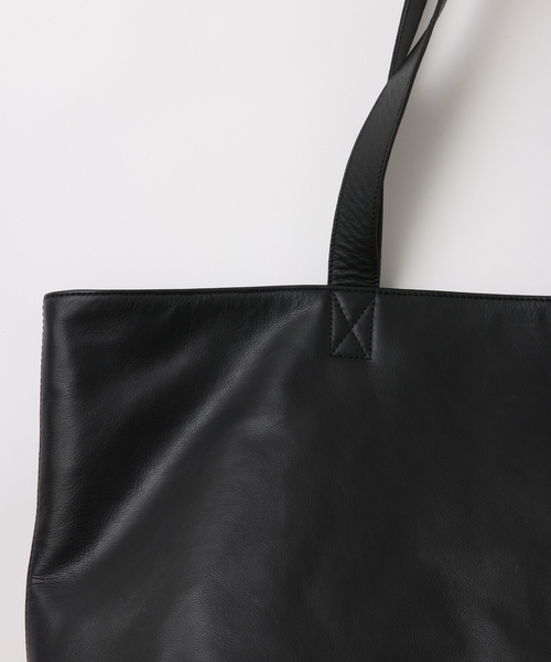 UNFOLLOW（アンフォロー）の「【FOLL / フォル】buffalo leather big tote bag（トートバッグ・メンズ・ブラック/ブラウン・FREE）」の4枚目の写真