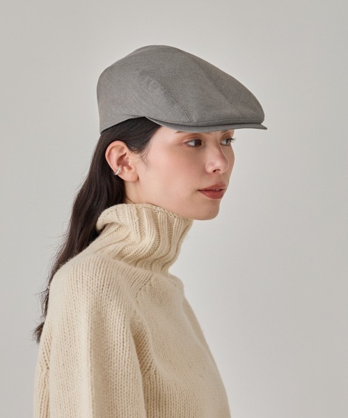 arth(アース)の「arth Woested-like Hunting / アース(ハンチング/ベレー帽・レディース・チェック/ライトブラウン・M/57.5cm)」の4枚目の写真