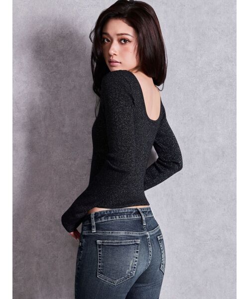 GYDA(ジェイダ)の「クルーネックリブニットトップス(ニット/セーター・レディース・ブラック/グレー/オフホワイト/その他1・FREE)」の16枚目の写真