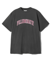 ツートンアーチロゴTシャツ-チャコール