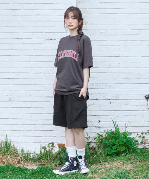 F.ILLUMINATE(フィルミネイト)の「ツートンアーチロゴTシャツ-チャコール(Tシャツ/カットソー・レディース・その他・SMALL/MEDIUM/LARGE)」の4枚目の写真