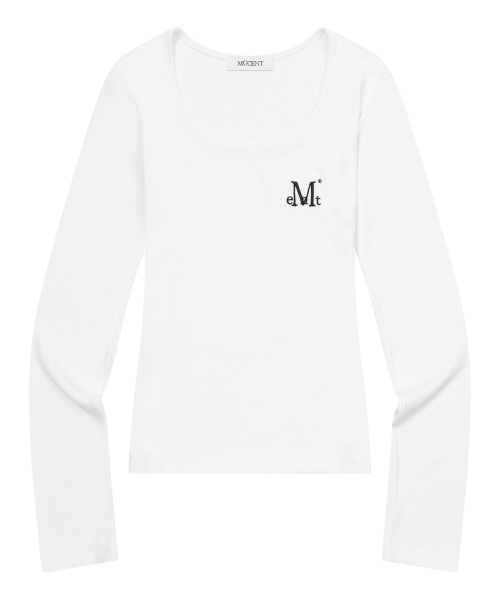 MUCENT（ムセント）の「ルエブ スクエアネックリブ長袖Tシャツ (4カラー)（Tシャツ/カットソー・レディース・ブラック/ホワイト/グレー/チャコール・FREE）」の12枚目の写真