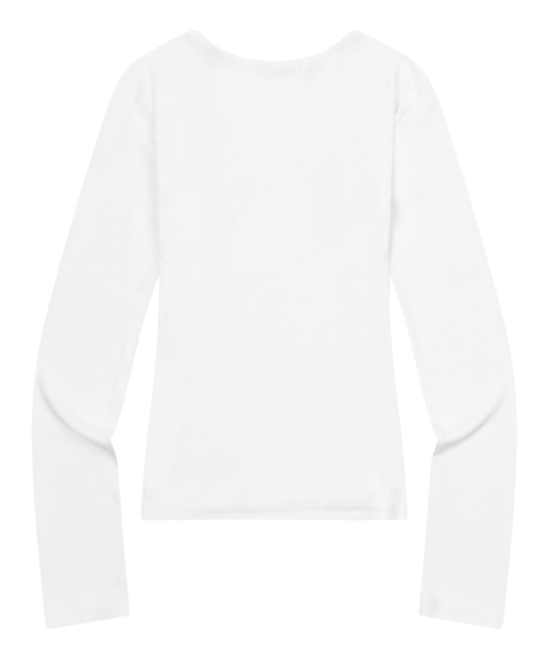 MUCENT（ムセント）の「ルエブ スクエアネックリブ長袖Tシャツ (4カラー)（Tシャツ/カットソー・レディース・ブラック/ホワイト/グレー/チャコール・FREE）」の13枚目の写真