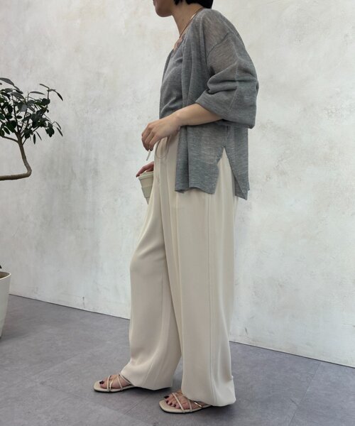 Jena espace merveilleux(ジェナ エスパスメルヴェイユ)の「強撚ミックスラメカーディガン(ニット/セーター・レディース・ライトベージュ/ライトグレー/ブラック・FREE)」の7枚目の写真