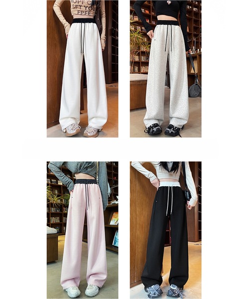 Girly Doll(ガーリードール)の「配色スウェットロングパンツ(その他パンツ・レディース・オフホワイト/ライトグレー/ブラック・L/M)」の12枚目の写真