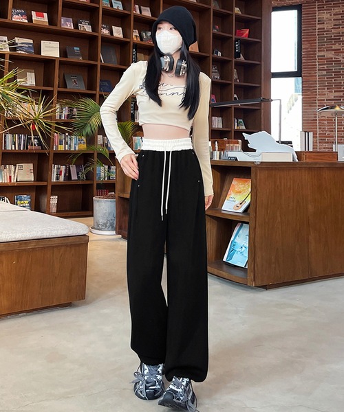 Girly Doll(ガーリードール)の「配色スウェットロングパンツ(その他パンツ・レディース・オフホワイト/ライトグレー/ブラック・L/M)」の20枚目の写真