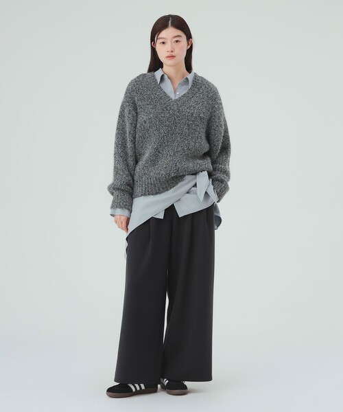 BEAMS HEART(ビームスハート)の「スウェット スラックス パンツ(スラックス・レディース・グレー/チャコールグレー・SMALL/MEDIUM)」の7枚目の写真