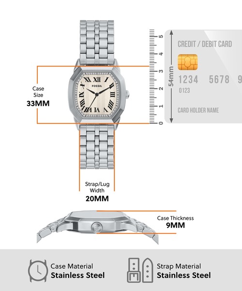 FOSSIL(フォッシル)の「フォッシル 腕時計 メンズ アナログ ステンレス FS6211(アナログ腕時計・メンズ・シルバー・FREE)」の6枚目の写真