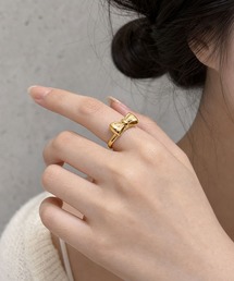 【金属アレルギー対応】リボンモチーフ リング