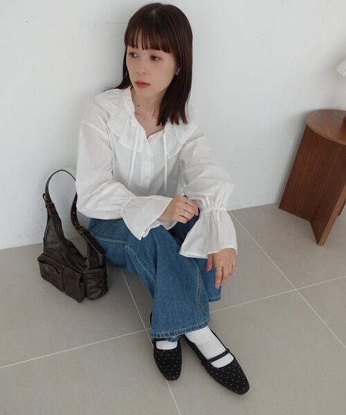 DISCOAT(ディスコート)の「【見た目も歩きやすさも◎】ドットビジューシューズ(パンプス・レディース・ブラック/ピンク・MEDIUM/LARGE)」の5枚目の写真