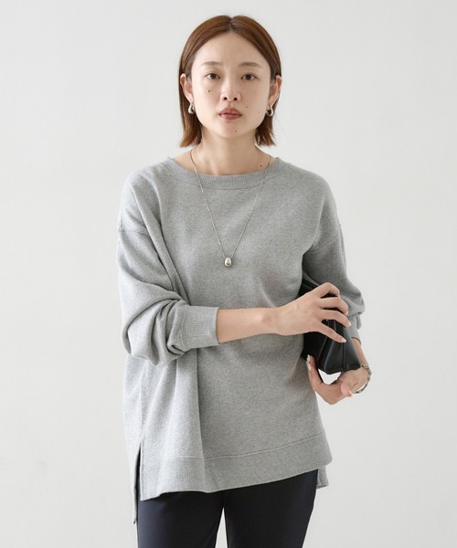 qualite scape(カリテ スケープ)の「ラメ裏毛プルオーバー(Tシャツ/カットソー・レディース・グレー/ブラック・フリー)」の16枚目の写真