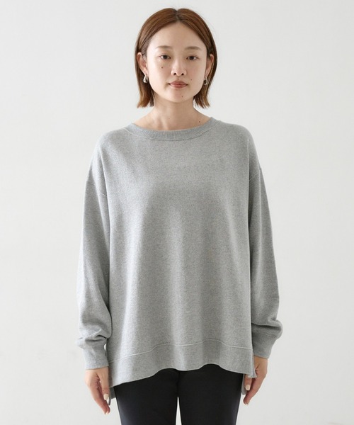 qualite scape(カリテ スケープ)の「ラメ裏毛プルオーバー(Tシャツ/カットソー・レディース・グレー/ブラック・フリー)」の5枚目の写真