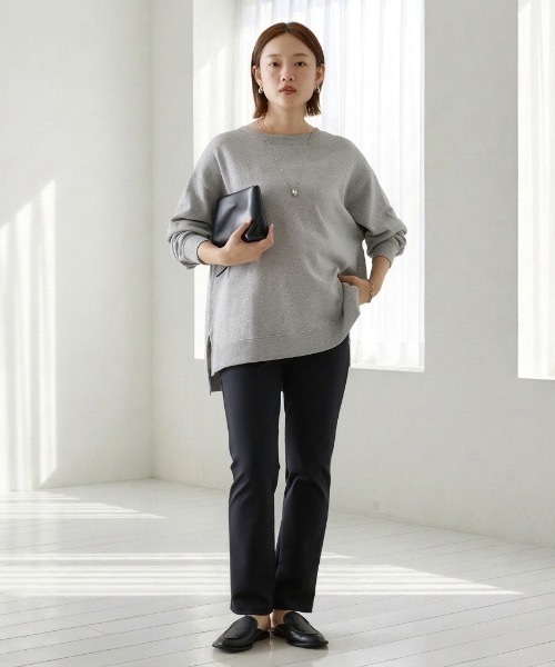 qualite scape(カリテ スケープ)の「ラメ裏毛プルオーバー(Tシャツ/カットソー・レディース・グレー/ブラック・フリー)」の18枚目の写真