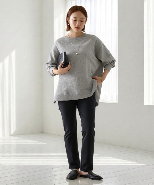 qualite scape(カリテ スケープ)の「ラメ裏毛プルオーバー(Tシャツ/カットソー・レディース・グレー/ブラック・フリー)」の17枚目の写真