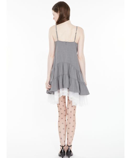 SORIN(ソリン )の「Sheer Hem Mini Dress / シアーヘムミニドレス(ワンピース・レディース・ライトグレー/ブラック/チェック・38)」の8枚目の写真