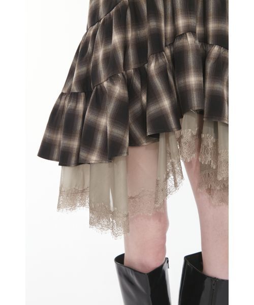 SORIN(ソリン )の「Sheer Hem Mini Dress / シアーヘムミニドレス(ワンピース・レディース・ライトグレー/ブラック/チェック・38)」の20枚目の写真
