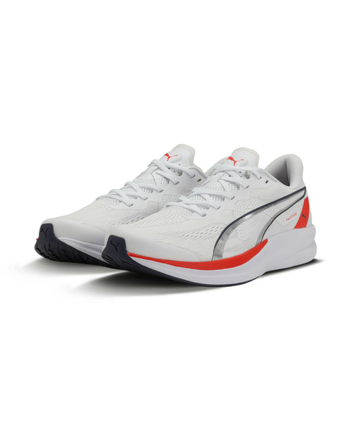 PUMA(プーマ)の「PUMA プーマ ユニセックス リディーム プロ レーサー 2 ワイド ランニングシ(スニーカー・メンズ・ブラック系その他/ホワイト×レッド・23.5cm/25.0cm/29.0cm/26.5cm/27.5cm/28.5cm/24.5cm/24.0cm/22.5cm/28.0cm/25.5cm/26.0cm/27.0cm/23.0cm)」の3枚目の写真