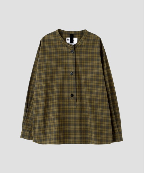 MHL.（エムエイチエル）の「TONAL COTTON CHECK（シャツ/ブラウス・レディース・カーキ・1/2）」の5枚目の写真