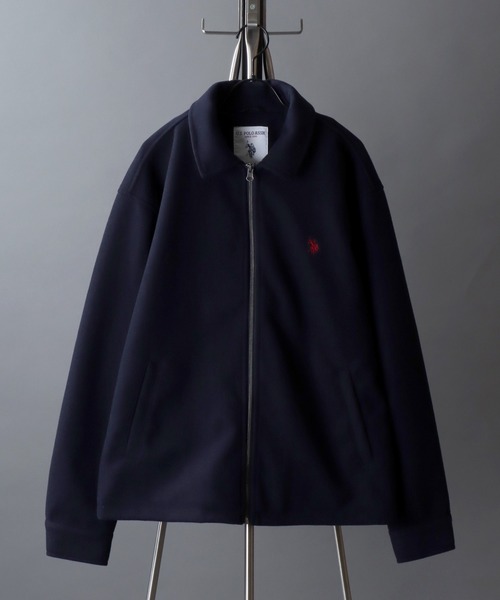 U.S. POLO ASSN.（ユーエスポロアッスン）の「U.S. POLO ASSN./ユーエスポロアッスン オーバーサイズ ワンポイント刺繍 メルトン ジャケット ブルゾン（ブルゾン・メンズ・ネイビー/チャコールグレー/ブラック/アイボリー/キャメル・LL/M/L）」の4枚目の写真