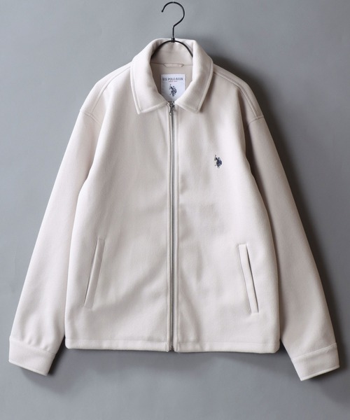 U.S. POLO ASSN.（ユーエスポロアッスン）の「U.S. POLO ASSN./ユーエスポロアッスン オーバーサイズ ワンポイント刺繍 メルトン ジャケット ブルゾン（ブルゾン・メンズ・ネイビー/チャコールグレー/ブラック/アイボリー/キャメル・LL/M/L）」の11枚目の写真