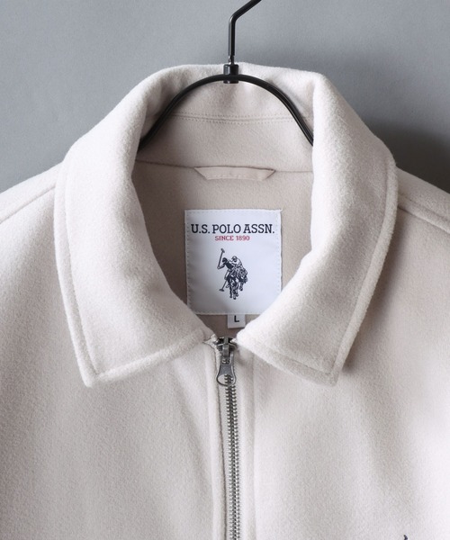 U.S. POLO ASSN.（ユーエスポロアッスン）の「U.S. POLO ASSN./ユーエスポロアッスン オーバーサイズ ワンポイント刺繍 メルトン ジャケット ブルゾン（ブルゾン・メンズ・ネイビー/チャコールグレー/ブラック/アイボリー/キャメル・LL/M/L）」の21枚目の写真