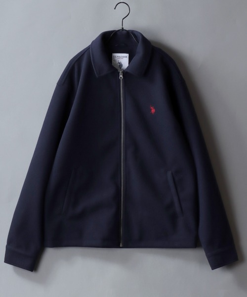 U.S. POLO ASSN.（ユーエスポロアッスン）の「U.S. POLO ASSN./ユーエスポロアッスン オーバーサイズ ワンポイント刺繍 メルトン ジャケット ブルゾン（ブルゾン・メンズ・ネイビー/チャコールグレー/ブラック/アイボリー/キャメル・LL/M/L）」の7枚目の写真