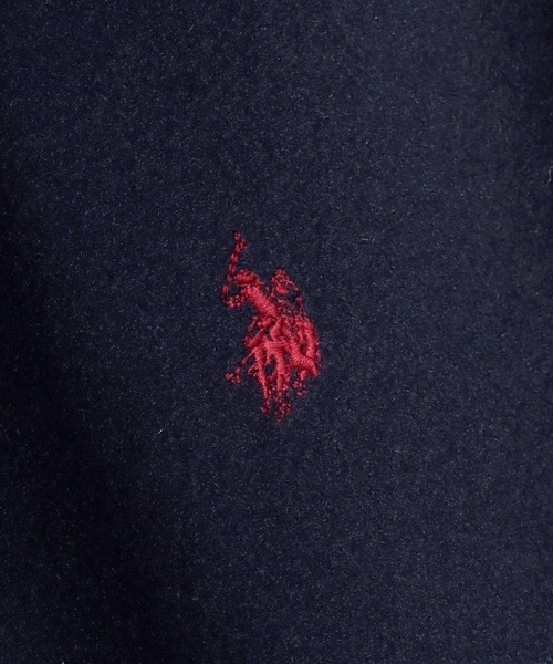 U.S. POLO ASSN.（ユーエスポロアッスン）の「U.S. POLO ASSN./ユーエスポロアッスン オーバーサイズ ワンポイント刺繍 メルトン ジャケット ブルゾン（ブルゾン・メンズ・ネイビー/チャコールグレー/ブラック/アイボリー/キャメル・LL/M/L）」の12枚目の写真