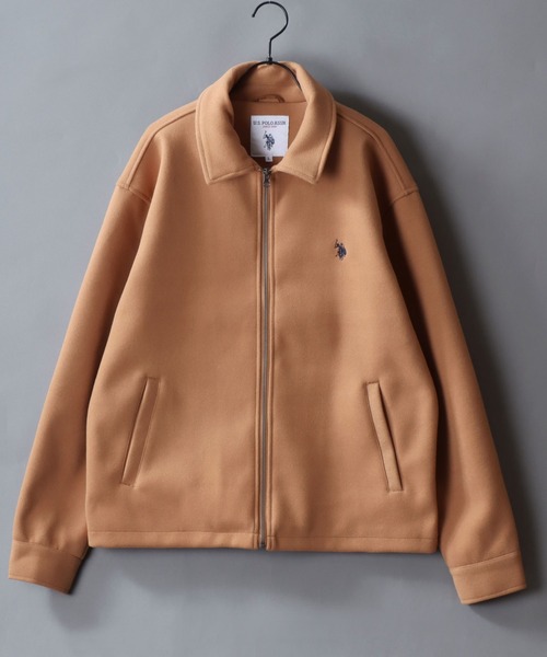 U.S. POLO ASSN.（ユーエスポロアッスン）の「U.S. POLO ASSN./ユーエスポロアッスン オーバーサイズ ワンポイント刺繍 メルトン ジャケット ブルゾン（ブルゾン・メンズ・ネイビー/チャコールグレー/ブラック/アイボリー/キャメル・LL/M/L）」の8枚目の写真