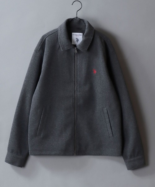 U.S. POLO ASSN.（ユーエスポロアッスン）の「U.S. POLO ASSN./ユーエスポロアッスン オーバーサイズ ワンポイント刺繍 メルトン ジャケット ブルゾン（ブルゾン・メンズ・ネイビー/チャコールグレー/ブラック/アイボリー/キャメル・LL/M/L）」の9枚目の写真