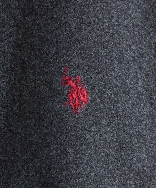 U.S. POLO ASSN.（ユーエスポロアッスン）の「U.S. POLO ASSN./ユーエスポロアッスン オーバーサイズ ワンポイント刺繍 メルトン ジャケット ブルゾン（ブルゾン・メンズ・ネイビー/チャコールグレー/ブラック/アイボリー/キャメル・LL/M/L）」の14枚目の写真