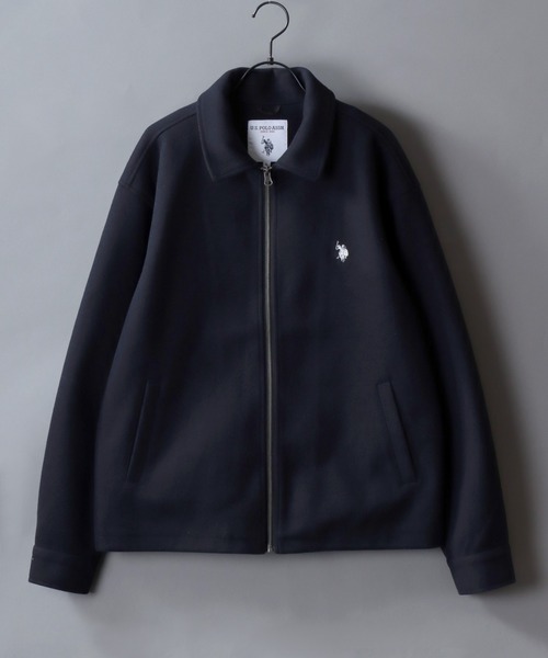 U.S. POLO ASSN.（ユーエスポロアッスン）の「U.S. POLO ASSN./ユーエスポロアッスン オーバーサイズ ワンポイント刺繍 メルトン ジャケット ブルゾン（ブルゾン・メンズ・ネイビー/チャコールグレー/ブラック/アイボリー/キャメル・LL/M/L）」の10枚目の写真