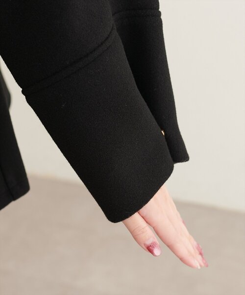 natural couture(ナチュラルクチュール)の「くるみ釦ペプラムジャケット(ノーカラージャケット・レディース・モカ/アイボリー/ブラウン/ブラック・FREE)」の20枚目の写真