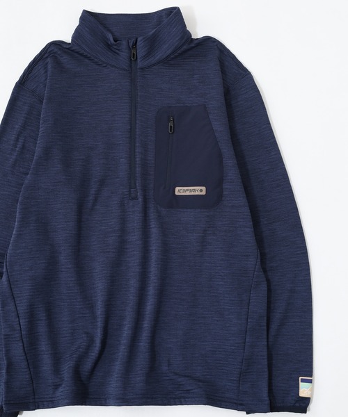 ICEPEAK(アイスピーク)の「OGUNQUIT MEN ハーフジップ プルオーバー 長袖(ブルゾン・メンズ・ブラック/ライトブルー/ネイビー/カーキ・XL/M/L)」の4枚目の写真