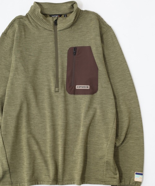 ICEPEAK(アイスピーク)の「OGUNQUIT MEN ハーフジップ プルオーバー 長袖(ブルゾン・メンズ・ブラック/ライトブルー/ネイビー/カーキ・XL/M/L)」の3枚目の写真