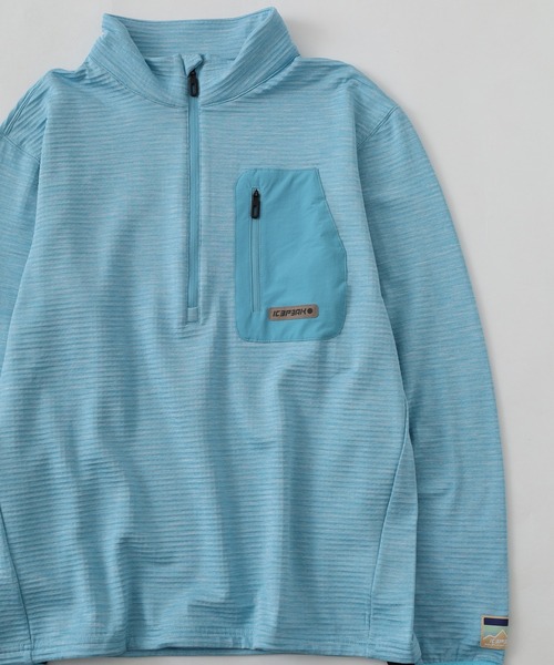 ICEPEAK(アイスピーク)の「OGUNQUIT MEN ハーフジップ プルオーバー 長袖(ブルゾン・メンズ・ブラック/ライトブルー/ネイビー/カーキ・XL/M/L)」の1枚目の写真
