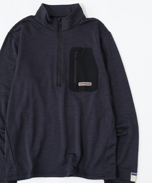ICEPEAK(アイスピーク)の「OGUNQUIT MEN ハーフジップ プルオーバー 長袖(ブルゾン・メンズ・ブラック/ライトブルー/ネイビー/カーキ・XL/M/L)」の2枚目の写真