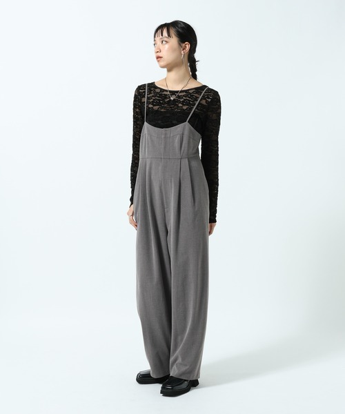 PAGEBOY(ページボーイ)の「バックルバックキャミサロペ(サロペット/オーバーオール・レディース・チャコールグレー/ブラック・FREE)」の9枚目の写真