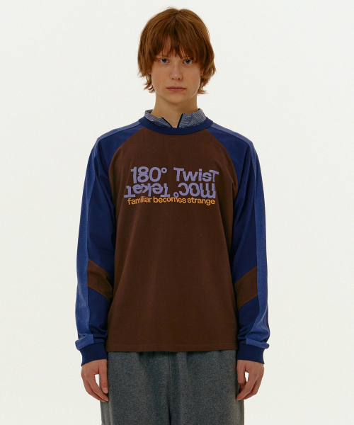 TEKET（テケット）の「Reversal Colorblock L/S Tee Brown（Tシャツ/カットソー・メンズ・その他・SMALL/MEDIUM/LARGE）」の2枚目の写真