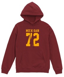 Ol' Basics（オール・ベーシックス） プルパーカー スウェット MICHIGAN ロゴ ナンバリング プリント 裏毛 トップス メンズ ユニセックス