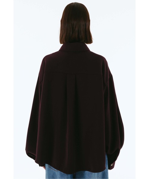 HeRIN.CYE（ヘリンドットサイ）の「Scarf docking shirt（シャツ/ブラウス・レディース・ブラック/ボルドー/ブルー・FREE）」の13枚目の写真