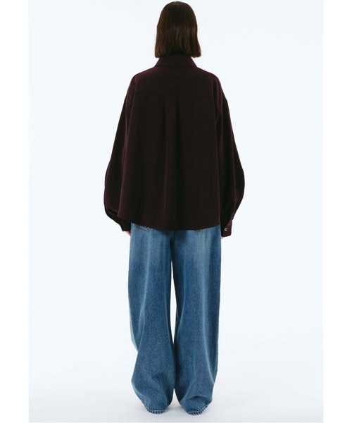 HeRIN.CYE（ヘリンドットサイ）の「Scarf docking shirt（シャツ/ブラウス・レディース・ブラック/ボルドー/ブルー・FREE）」の14枚目の写真