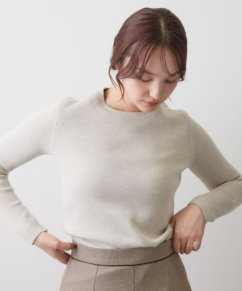 DRESSTERIOR(ドレステリア)の「コットンカシミヤ ラメニット(ニット/セーター・レディース・ナチュラル・38/36)」の4枚目の写真