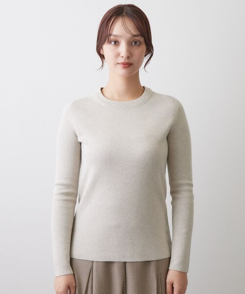DRESSTERIOR(ドレステリア)の「コットンカシミヤ ラメニット(ニット/セーター・レディース・ナチュラル・38/36)」の7枚目の写真