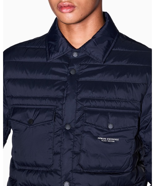 ARMANI EXCHANGE(アルマーニエクスチェンジ)の「【A|X アルマーニ エクスチェンジ】シャツカラー ダウンジャケット(ZOZO限定カラー含)(ダウンジャケット/コート・メンズ・ダークネイビー/ブラック・X-SMALL/X-LARGE/SMALL/MEDIUM/LARGE)」の6枚目の写真