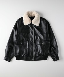 3WAYフェイクレザーブルゾン