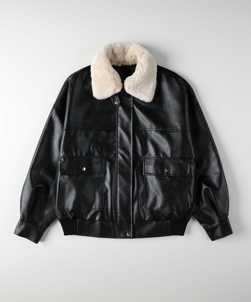 HONEYSUCKLE ROSE(ハニーサックルローズ)の「3WAYフェイクレザーブルゾン(ブルゾン・レディース・ブラック/グレー・03/04/05)」の5枚目の写真