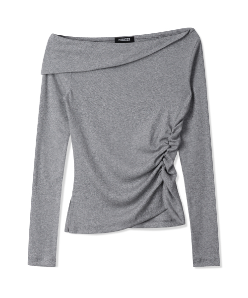 PHOS333(フォースサンサンサン)の「W One オフショルダー長袖(Tシャツ/カットソー・レディース・その他・FREE)」の4枚目の写真