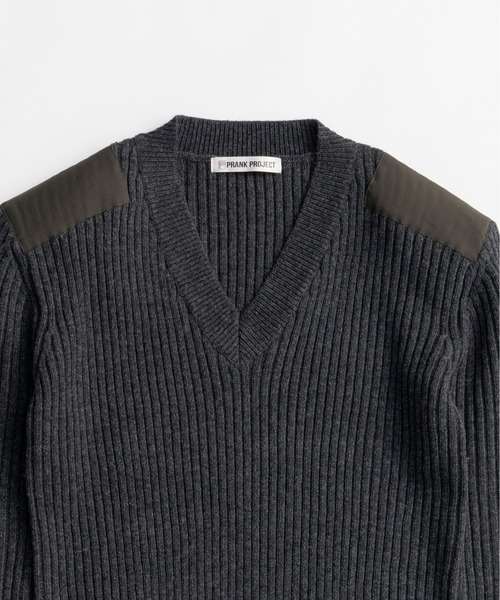PRANK PROJECT(プランクプロジェクト)の「【2026Winter Pre-Order】ショルダーパッチVネックリブニット / Shoulder Patch V-Neck Rib Knit(ニット/セーター・レディース・アイボリー/ブラウン/グレー・FREE)」の19枚目の写真