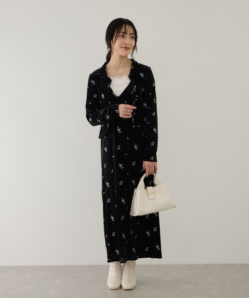 VIS(ビス)の「カラー刺繍ベロアカーディガン(カーディガン/ボレロ・レディース・ブラウン系その他/ブラック系その他・FREE)」の18枚目の写真